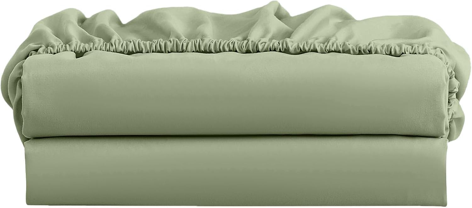 Dżersej z dzianiny typu Crescent 100% bawełna, 2 podwójne prześcieradła z gumką XL (2 sztuki) miękkie i wygodne - podwójne bardzo długie, 38 cm, głęboka kieszeń, 99 x 203 cm, idealne do pokoju w akademiku, szpitala i dzielonego łóżka king-size, podwójne r
