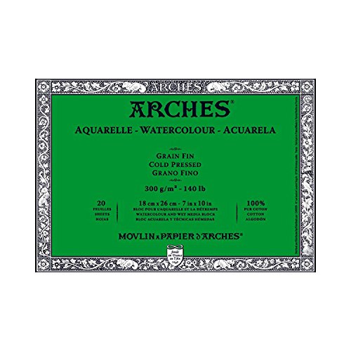 Arches Watercolor Paper Block Cold Press 7 x 10 140 pound