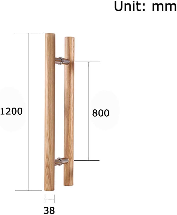 Door Handle, Solid Wood Commercial Push-Pull Handle/Glass Door Handle/Wooden Door Handle, 4 Lengths (Length1200mm)