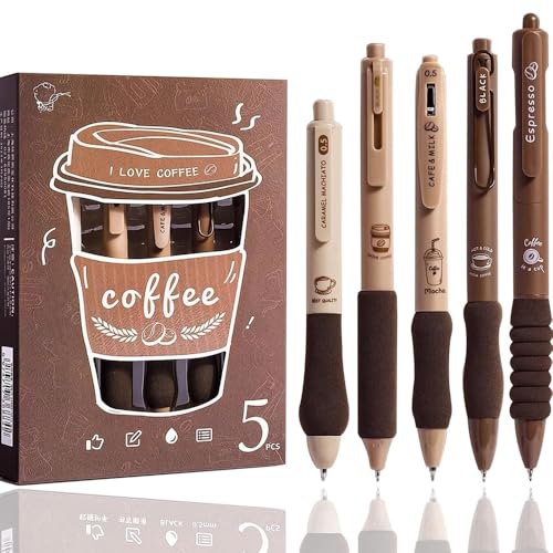 Set de 5 bolígrafos retráctiles de tinta negra 0.5mm miniatura 4