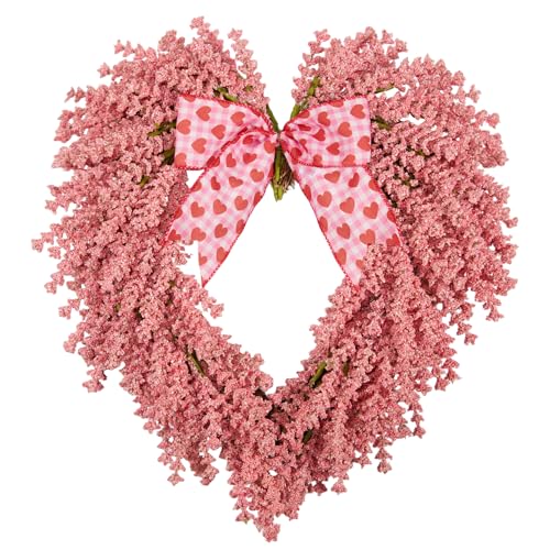 wwmira 18 Inch Heart Shaped Wreath for...