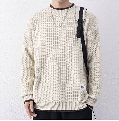 Pull col rond homme en maille douce et réconfortante pour l'hiver