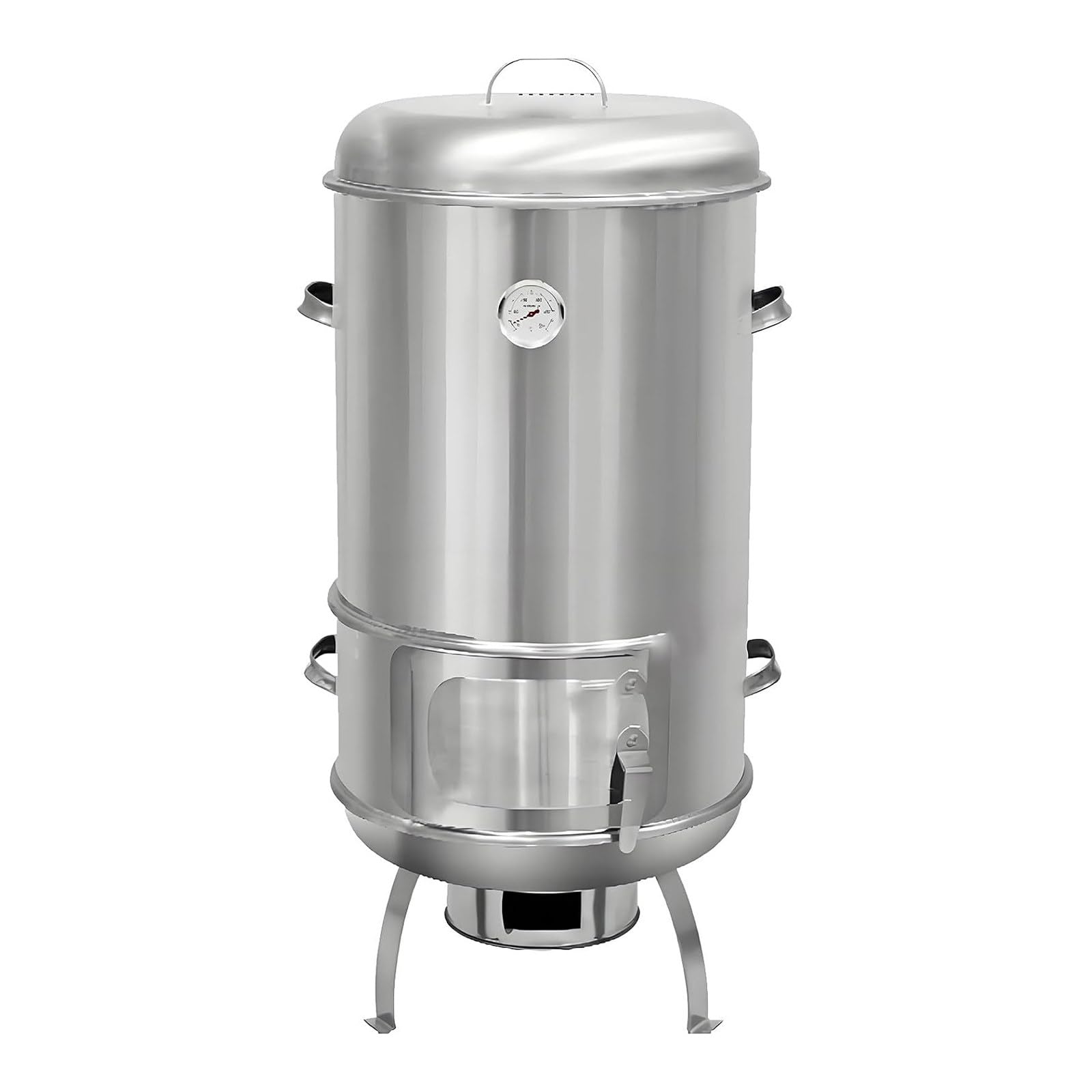 Barbecue A Carbone 3 in 1 con Termometro | Barile Arrostire Carne, Pollame Intero, Spiedini Circolari, Griglia Piatta, 3 Modalità Cottura, Ideale Per Patio E Campeggio