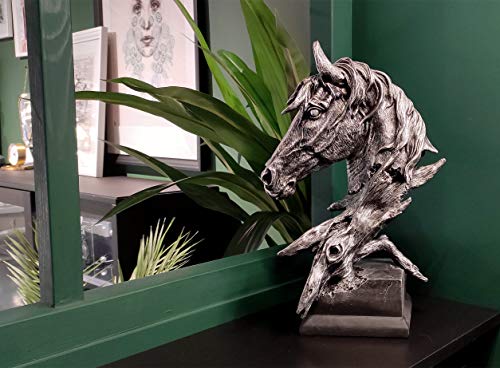 image for LOOYAR Resin Horse Head Statue Sculpture Ornament Collectible Figurine