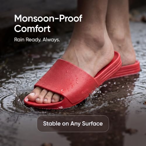 Image of Frido Arch Comfort Slides for Women & Men, Built-In Arch Support, Cushioned EVA Footbed, Non-Slip Sole, Indoor & Outdoor Slippers for Home, Beach, Pool, Travel & Daily Wear