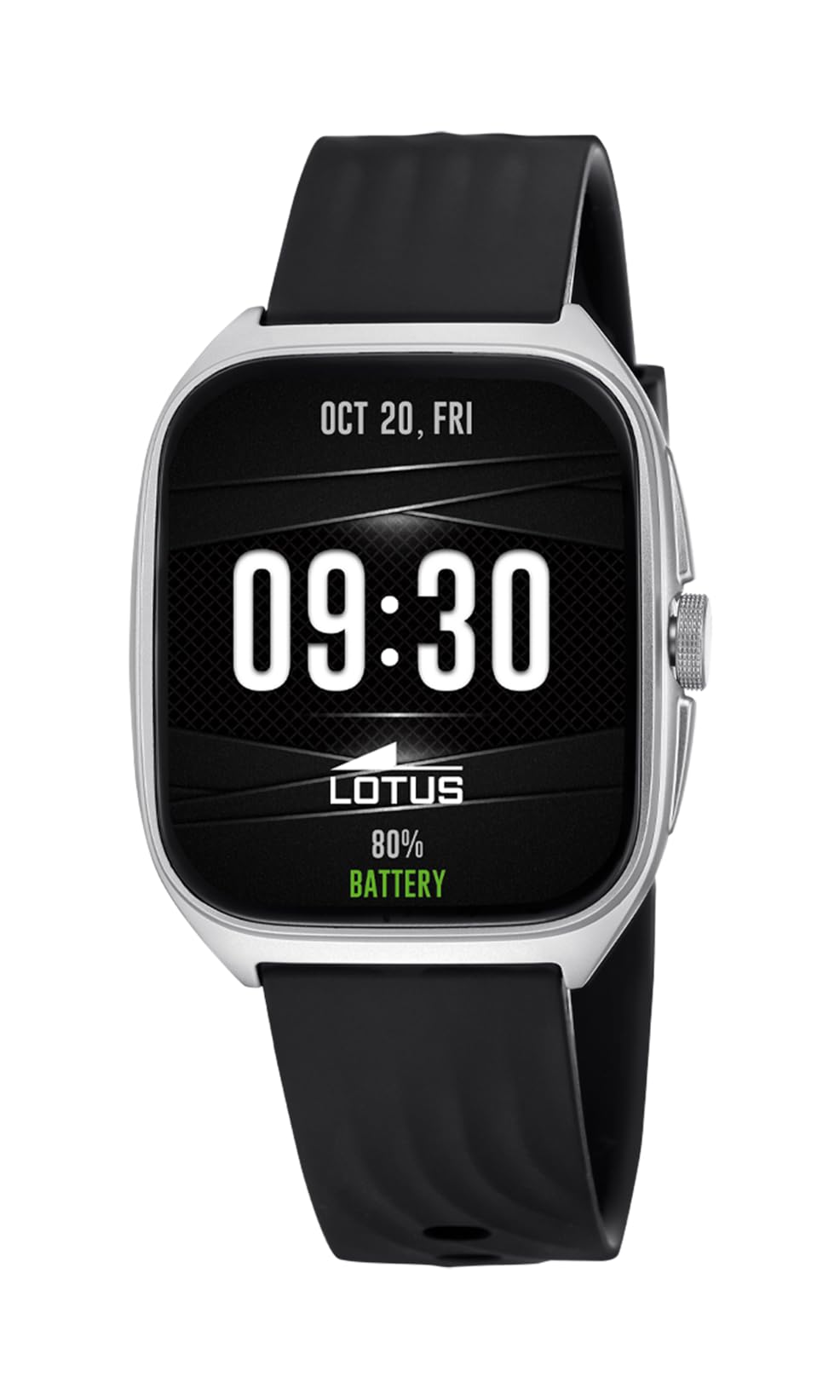 LOTUS LOTUS Reloj Inteligente Hombre Mujer - Smartwatch Unisex de Caucho Negro - Resistente al Agua IP65 - Voz IA, Control Música, Cuenta Pasos y Calorías, Teléfono, Deportes, Monitor Sueño 50210/1