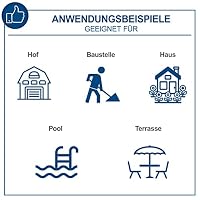 Scheppach Hochdruckreiniger HCE2400 mit 7 TLG. Zubehör & Reinigungsmitteltank | 5m Hochdruckschlauch | 180bar Druck | 2400W Leistung | Fördermenge 480 l/h | mobiler Flächenreiniger mit Ansaugfunktion – Ansicht 5