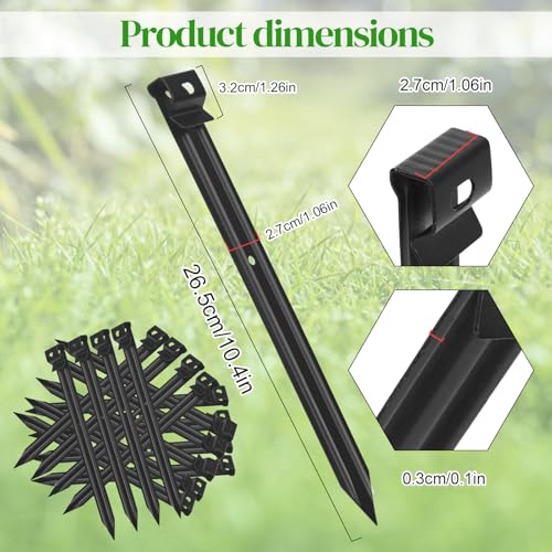 Set de 20 Estacas para Tienda de 10'' de Metal de Alta Resistencia HLOGREE miniatura 2