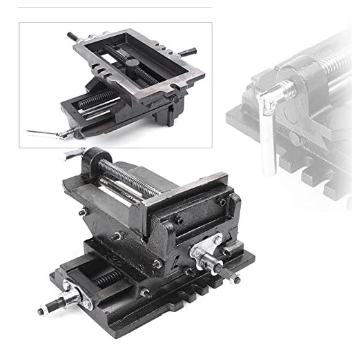 Mallofusa 5" Cross Slide Drill Press Vise X-Y Clamp Machine Metal Milling 2 Way HD