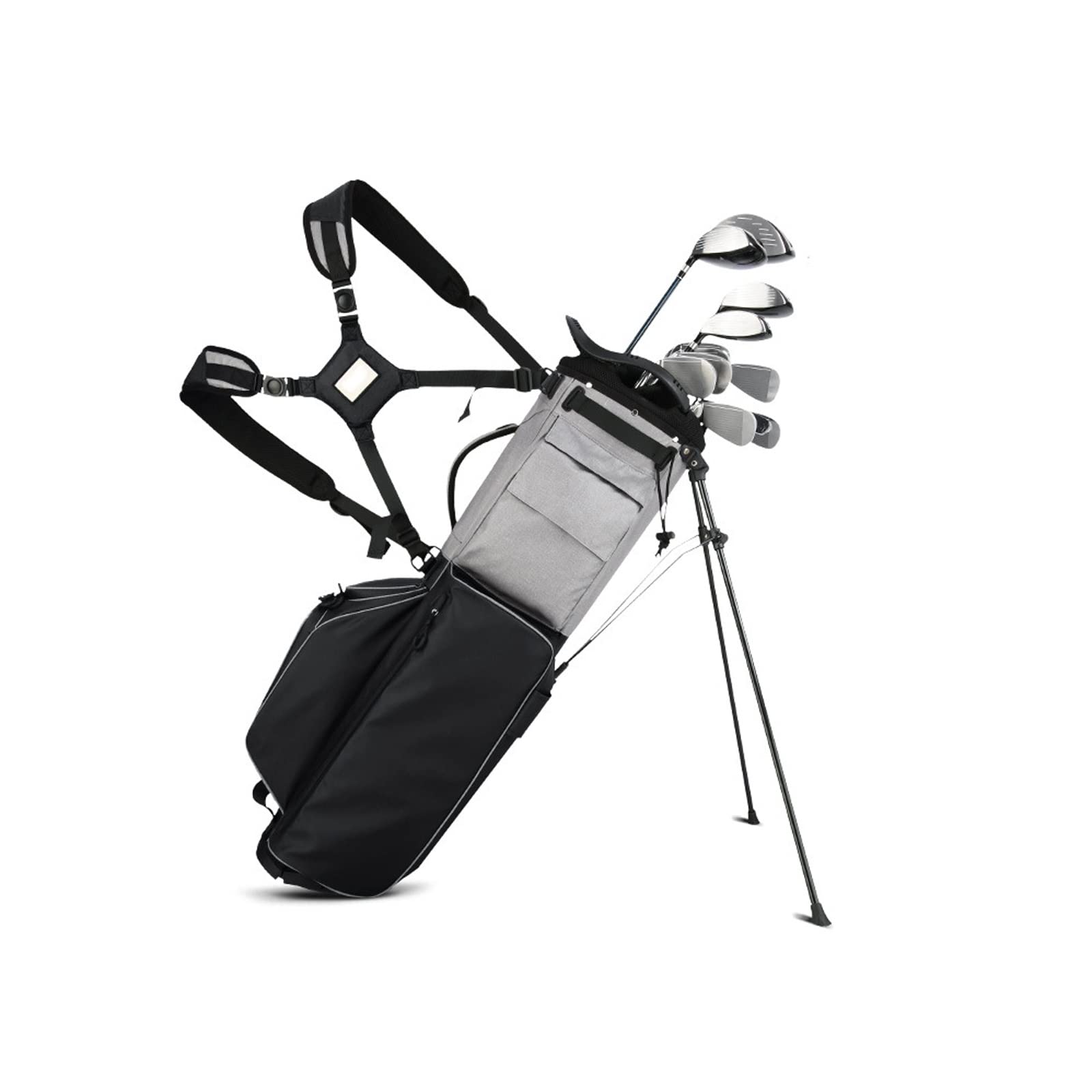 Torba golfowa, wielofunkcyjna torba golfowa dla mężczyzn, 8-kierunkowy rozdzielacz, wodoodporna i lekka torba golfowa, wygodna i dostępna (Black)