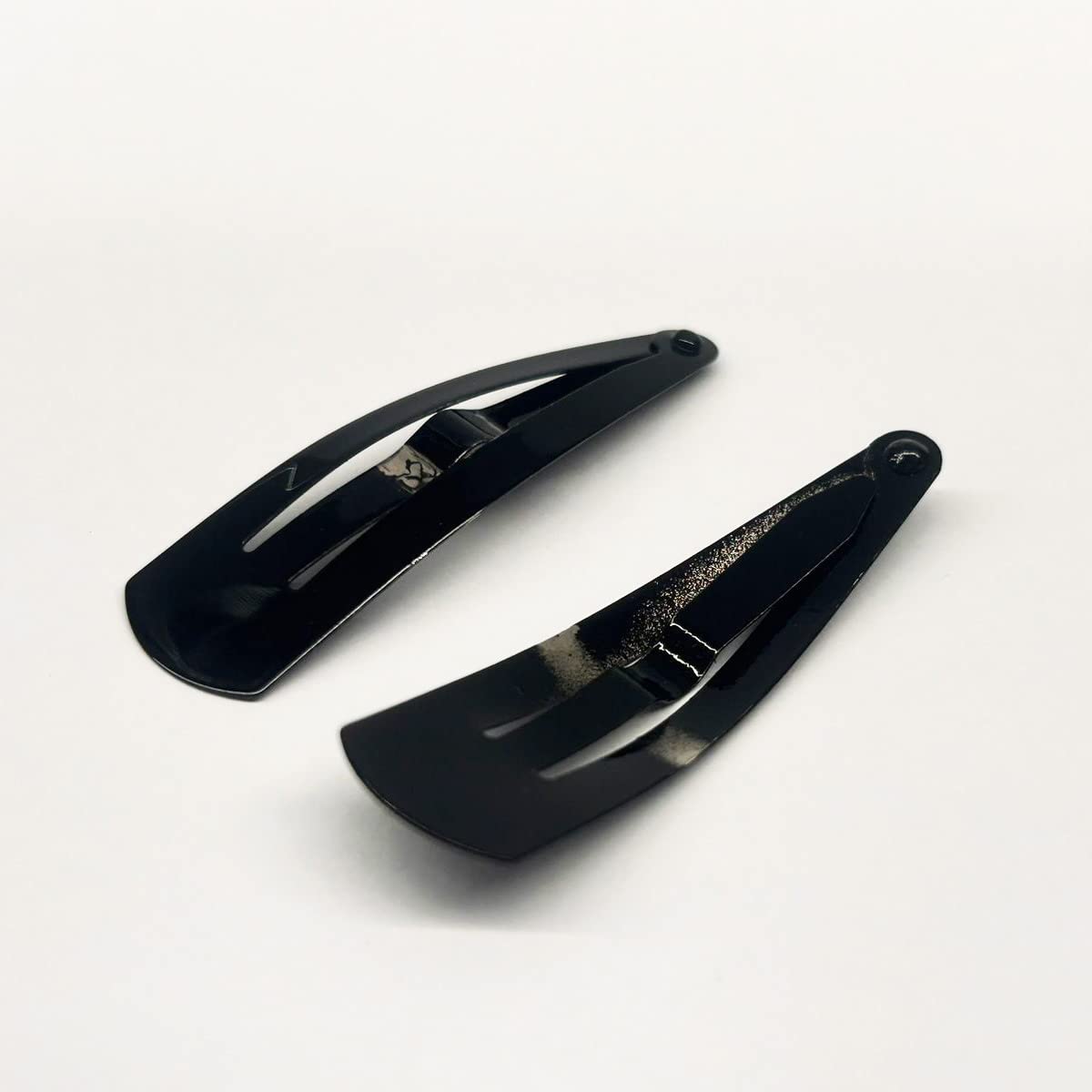 EMBELLISHBlack Premium Metal Tic Tac Hair Clips for Women & Girls (Glossy Black)