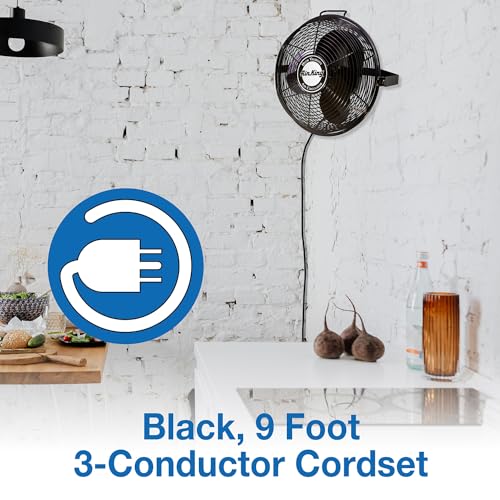 Air King 9314 14-Inch Industrial Grade High Velocity Multi Mount Fan,Black