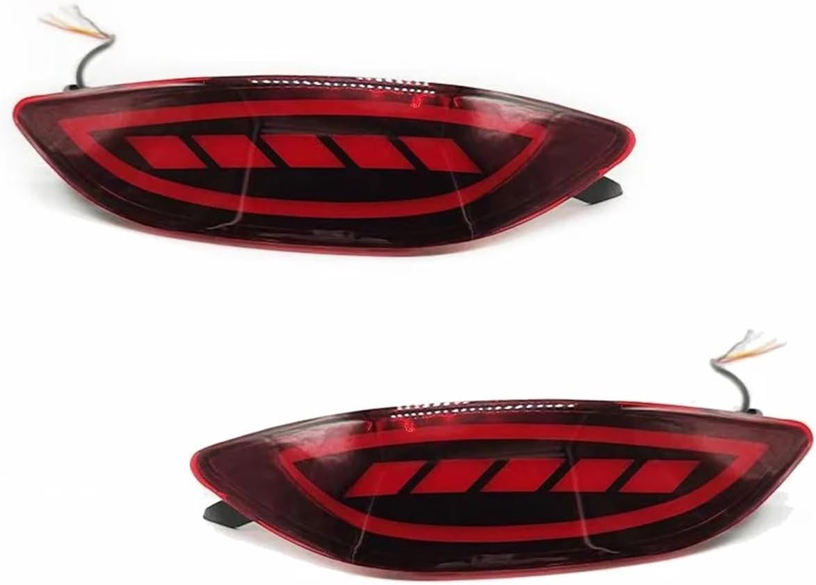 Car L Rear Bumper Light Tail Reflector Brake Fog Lamp Turn Signal | Compatible With Hyundai Verna Brio Accent Solaris 2008-2015(B 3 Functions)