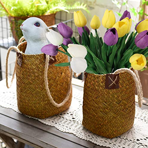 C Appok Artificial Tulips Flowers Fake Latex Tulip Stems - 30Pcs Real Touch Faux Multicolor Tulips Flower For Easter Spring Wedding Bouquet Centerpiece Floral Arrangement Cemetery Table Decor #TOP1