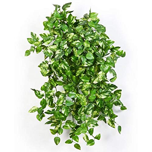 artplants.de Mini arbusto Enredadera pothos Artificial con 560 Hojas, Verde-Amarillo, 55cm - Pequeña Planta Decorativa - Mata Colgante sintética