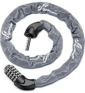 Amazon | Sportneer 自転車 鍵 自転車チェーンロック 5桁ダイヤル式