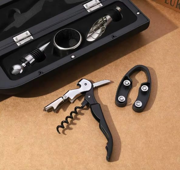 Stainless steel wine bottle opener