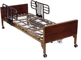 Drive Medical Delta Ultra Light Full Electric Hospital Bed with Half Rails