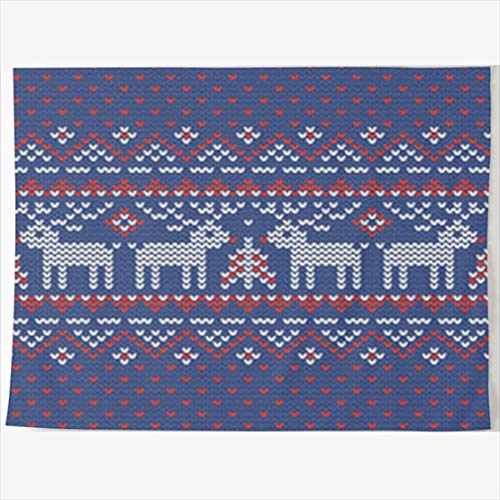 Tenture de Noël en tissu tricoté rouge 150 cm pour décorer un dortoir
