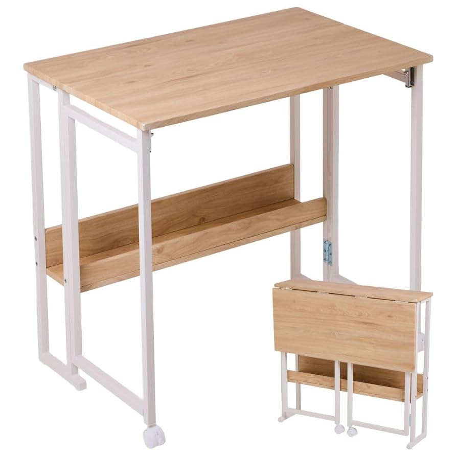 Amazon | 折りたたみデスク 【I'm home掲載】幅80 キャスター