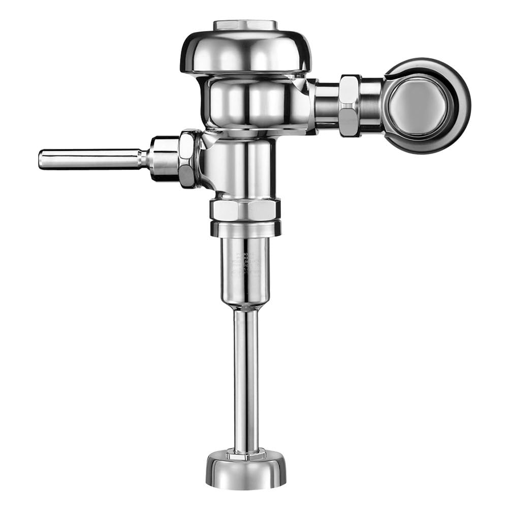 186-0.125 Exposed Manual Urinal Flushometer, 0.125 GPF Manual Flush Valve - Single Flush, Non-Hold-Open Handle, Fixture Connection Top Spud, Polished Chrome Finish, 3782643