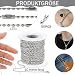 CONJURAIDE 10m Kugelkette, 2.4mm Kugelkette Edelstahl Gliederkette Silber Edelstahlkette mit 50 Stück Kugelketten Verbinder Schmuckkette für Dog Tag Kette Halskette Schlüsselanhänger