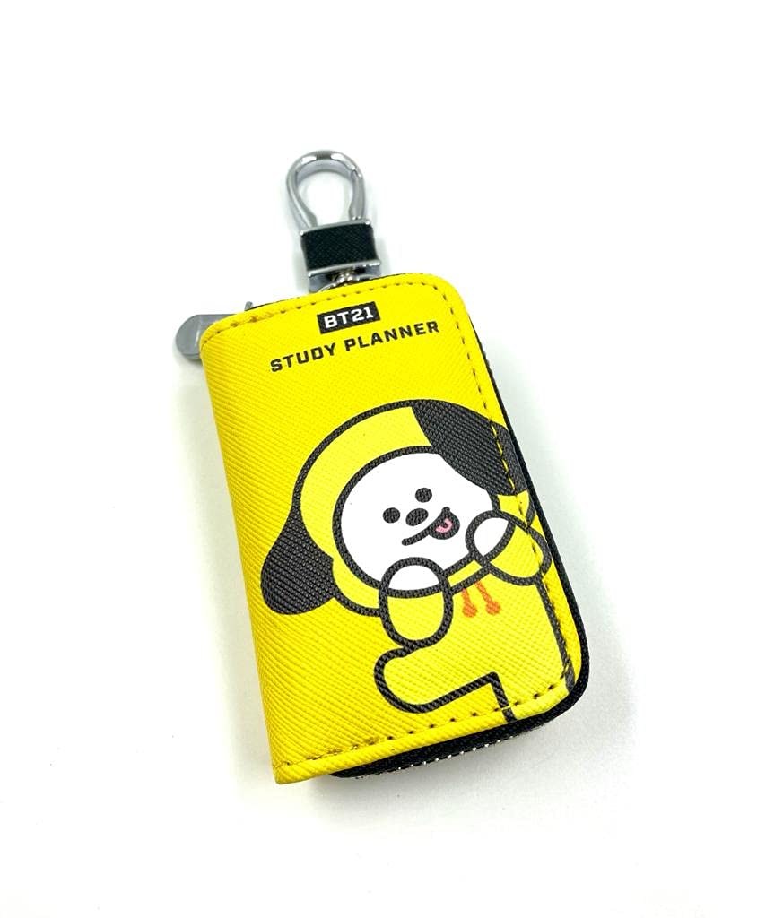 dsr " BT21 Key Case Pouch Wallet BTS BT21 Keychain Key Holder with 1 Hooks Zipper Closure-(BTS Heavy Quality Key Holder Pouch)-picture-30