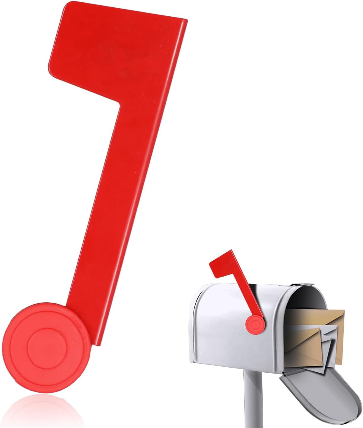 Mailbox Flag Replacement Parts, Easy Assembly Metal Waterproof Outside Mailbox Flag Repair Kit for Mailboxes Metal Brick Stone Wood & Other Surfaces