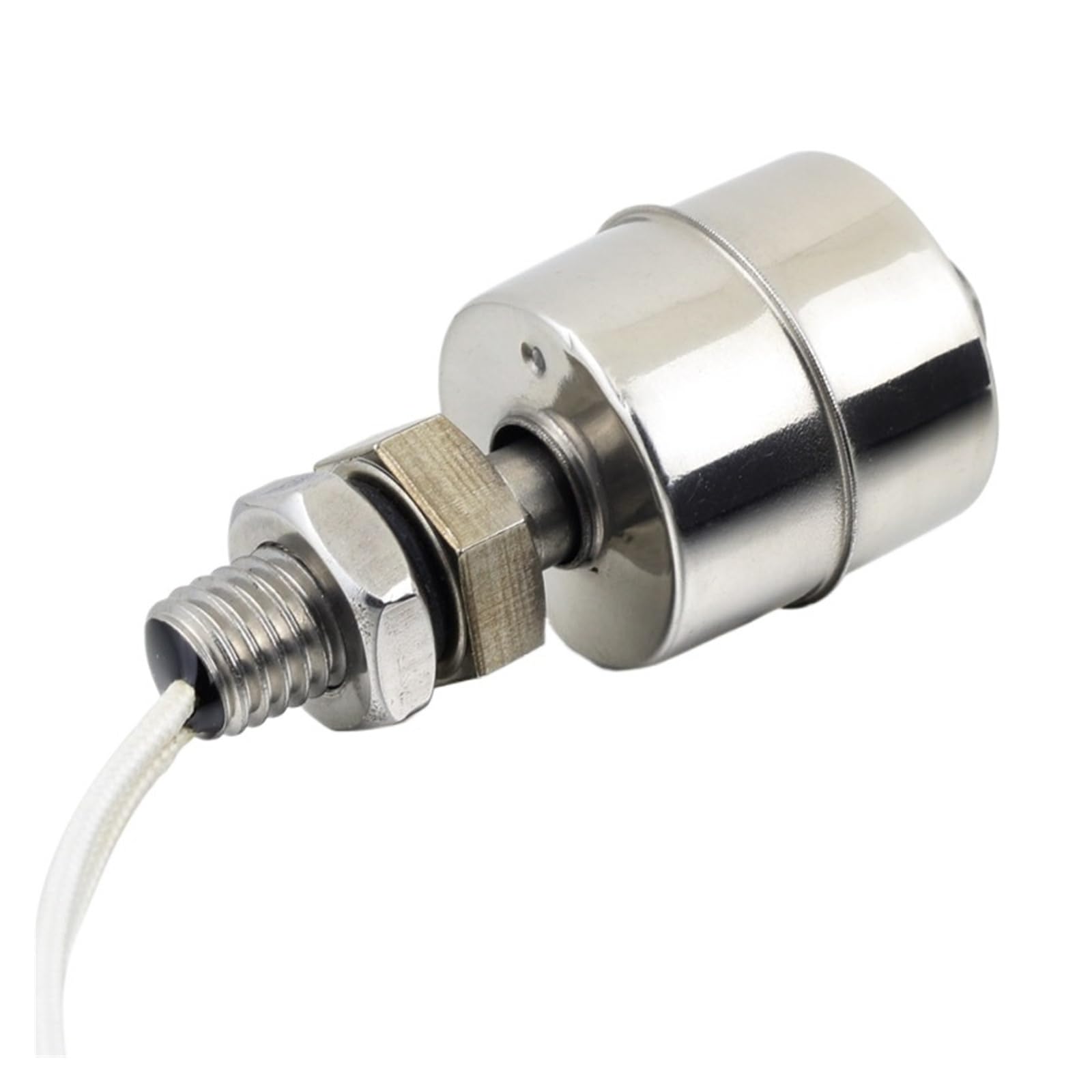Regolatore del sensore del livello dell'acqua liquido verticale in acciaio inox, interruttore sensore galleggiante interno, regolatore automatico della pompa di linea da 45 mm