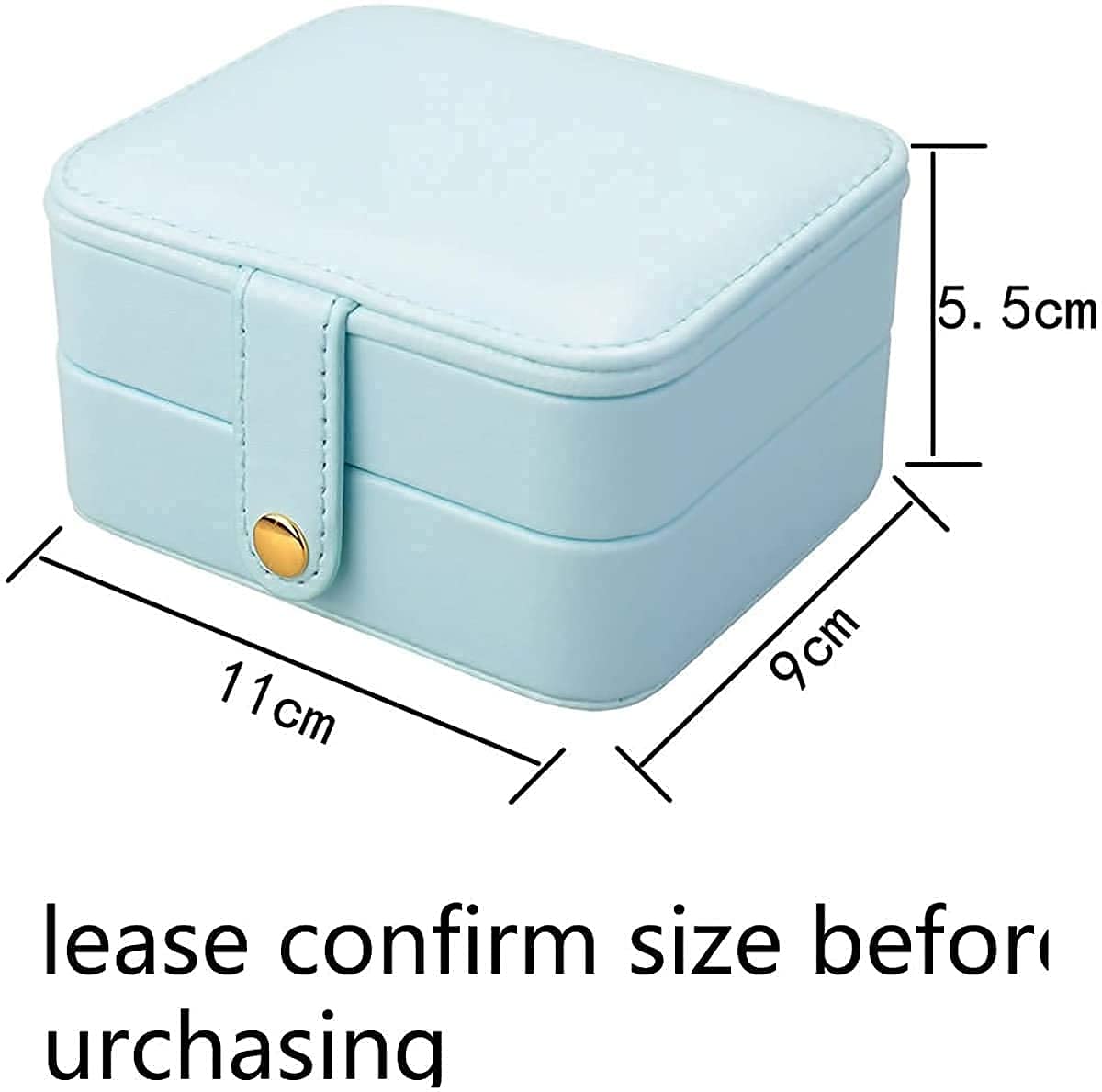 2 Tier with Mirror for Earrings Necklace Jewelry Bracelet Organizer Jewellery Storage Box (White) (Random Style) (Rose) (LightBlue)
