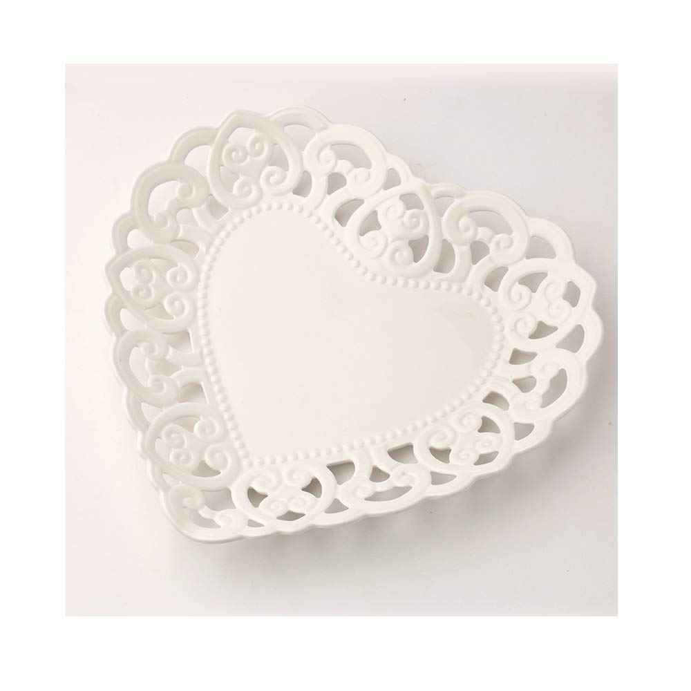 Hervit Piatto Cuore Porcellana TRAF.25CM