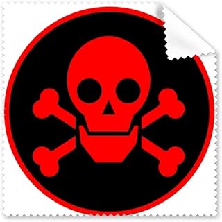 Red Danger Checal Toxic l Symbol Cleaning Cloth Phone Screen Glasses Cleaner 5pcs