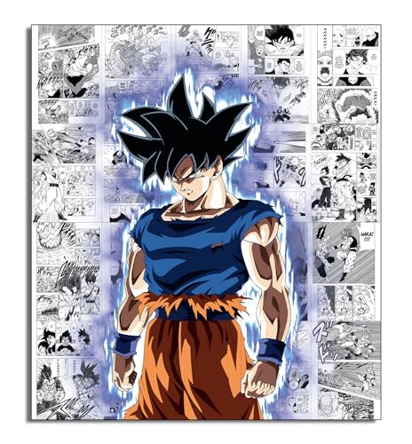 Image of Moment Prints Goku Manga Collage Poster Set - Set of 20, 210 mm x 297 mm, 300 GSM Paper, Son Goku Posters, Goku Posters (Goku Manga 2) - Glue Dots Included, Cardstock