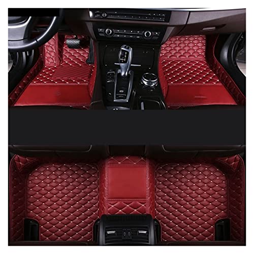 Alfombrillas De Coche para Volvo V50 V40 C30 XC90 XC60 S80 S60 S40 V70 V60 XC40, Juego Completo Alfombras para Alfombras De Coche(Vino Rojo)