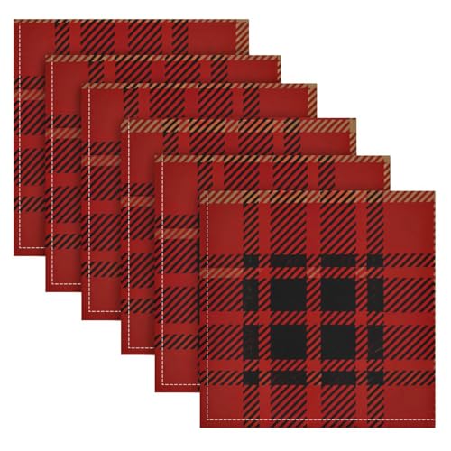 Servilletas de Tela Cuadradas, Pack de 6, 20x20 in, Poliéster miniatura 2