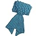 LSELL Mermaid Tail Blanket Crochet Warm Mermaid Blanket for Kids Adult Teens, Super Soft All Seasons Sleeping Blankets (Blue)