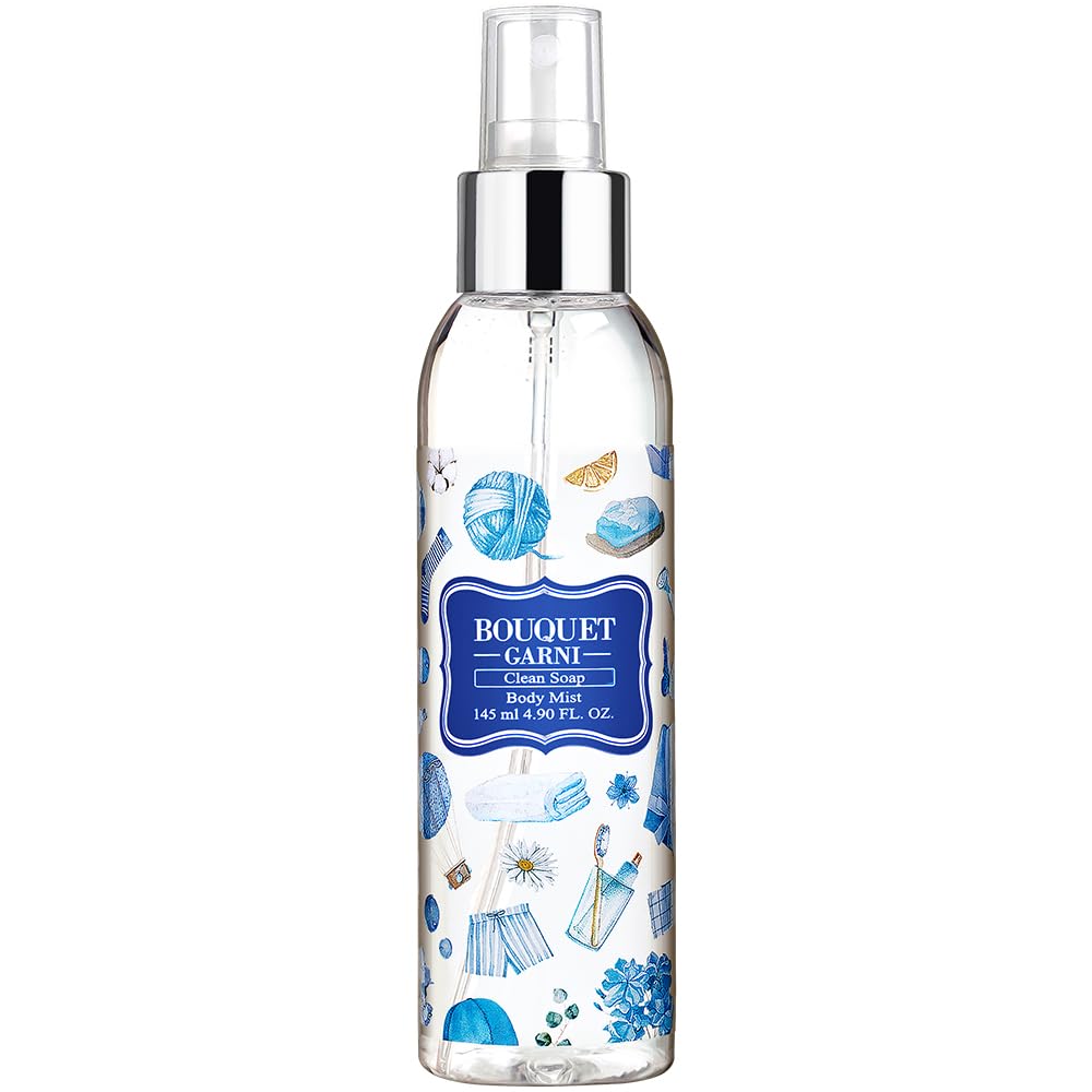 Bouquet Garni Hair & Body Mist Clean Soap Fragrance - Long-lasting Moisture & Fragrance, Mist for Women, Low Irritation (Containing Vitamin E, Citrus Acid) - 4.9 oz