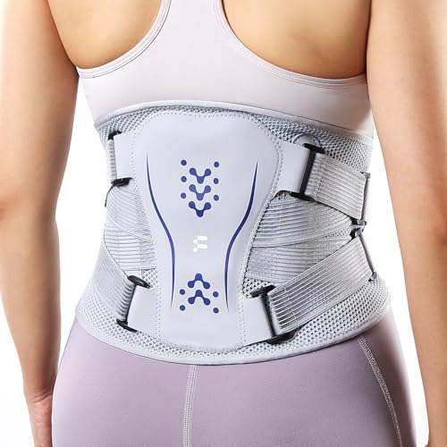 Fitomo Fascia Lombare Supporto Schiena, 4D Traspirante a Maglia – Allevia il Dolore alla Schiena per Lunghe Sedute, Guida e Palestra Sciatica
