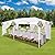 HOTEEL 10x20 Canopy Tent with Removable Sidewalls, White Tents for Parties Outdoor Party Tent Waterproof & UV Protection for Gazebo Shelter Carpas Wedding Events BBQ