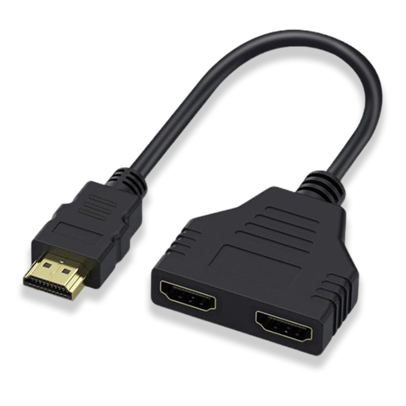 HDMI Splitter 1 in 2 Out HDMI Splitter for Dual Monitors Male to Dual Female, 1 to 2 Way Distributor for LCD, LED, TV, DVD and More, Plug and Play