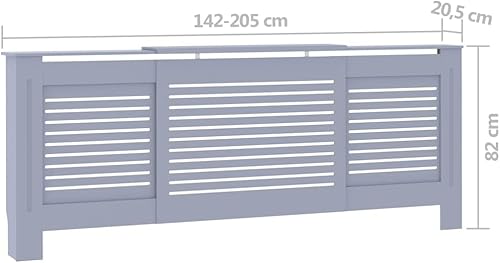 Miniatura 53 de 2 piezas de MDF para el hogar, calentador de sala de estar, soporte lateral para calefacción, cubierta de radiador, estante de gabinete de