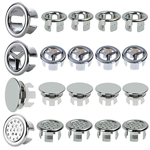 20 piezas de cubierta de desagüe de fregadero redondo para desagüe de lavabo tapón de desagüe anillo de desagüe para baño cocina