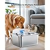 Stainless-Steel-Dog-Water-Fountain-3-Gallon-Extra-Large-Pet-Fountains-for-Large-Dogs-Great-Dane-Waterer-Automatic-Dog-Bowl-DispenserFilter-Drinking-Bowls-for-Multi-Pets-Easy-to-Clean-Quiet-Pump Large Automatic Pet Water Dispenser