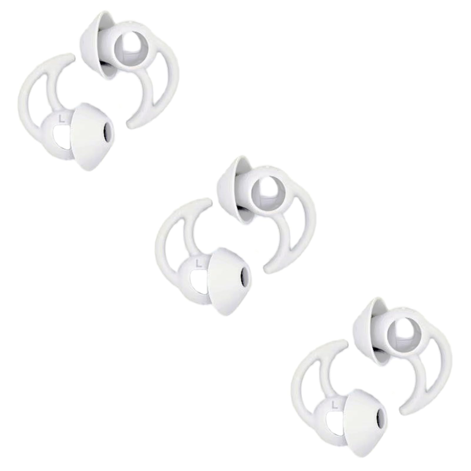 Almohadillas de silicona de repuesto para auriculares compatibles con Bose Quietcomfort y Sport, 3 pares