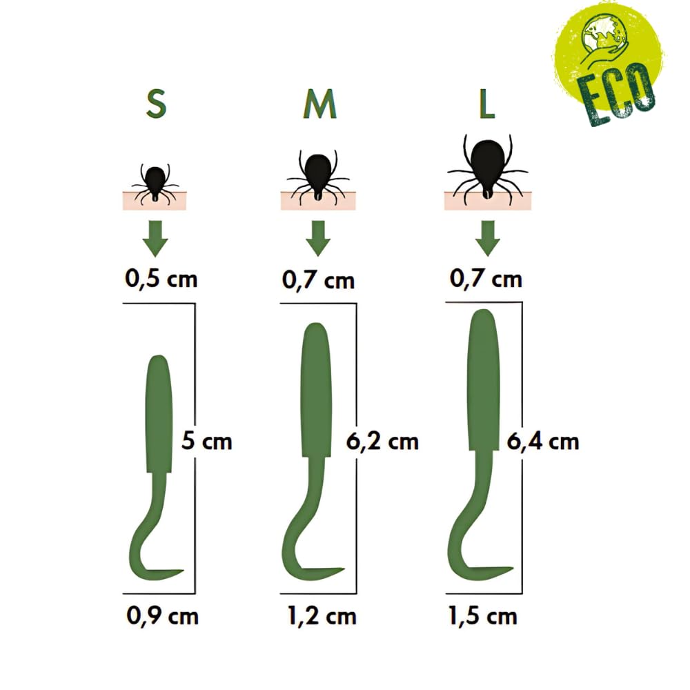 M-PETS Fearless Tick Remover for Dogs & Cats (Pack of 3), Effectively Removes Tick, Flea, Mites, Easy to Use, Eco-Friendly Hook & Twist Grooming Tool for Small, Medium & Large Pets 1