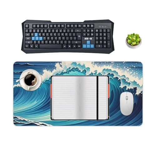 Pad para escritorio grande de caucho blanco antideslizante miniatura 4