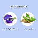BLUE TEA - Butterfly Pea Tea Ashwagandha Herbal Tea - 30 Pyramid Tea Bags - Plant Based | Aparajita - Shankhpushpi | Flower Based - Caffeine Free - Detox Tea | Premium Zipper Pack gallery image