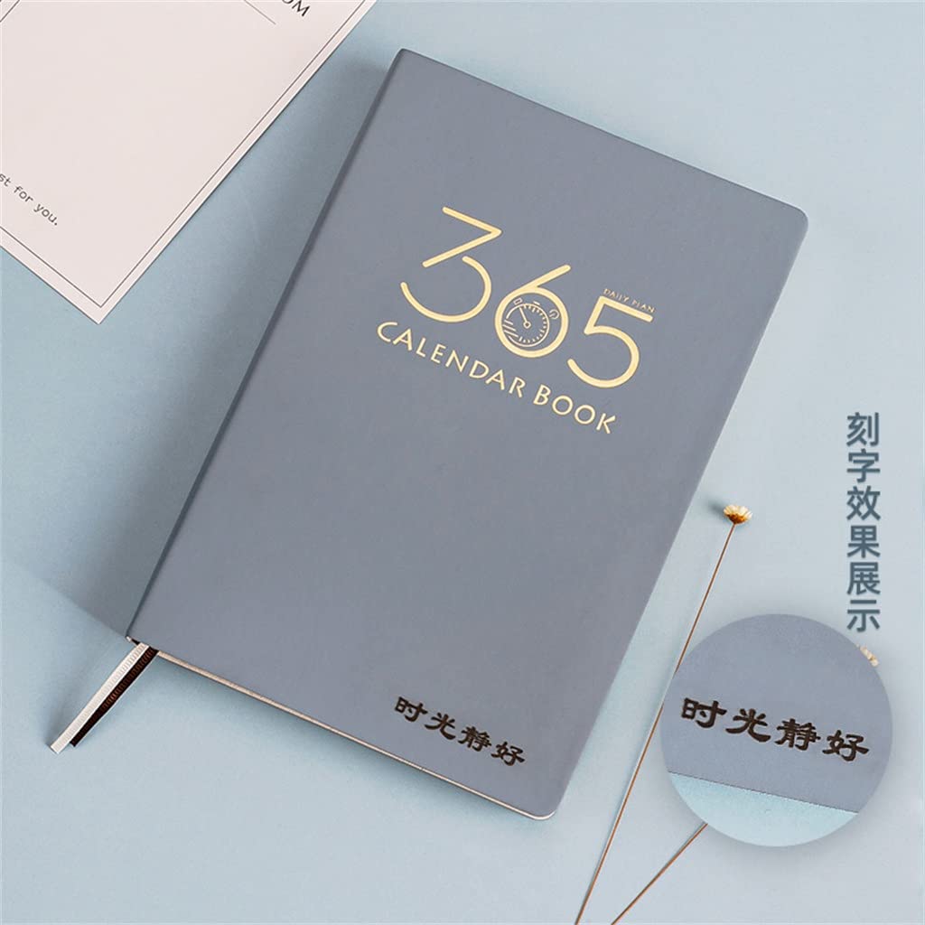 Agenda 365 giorni Agenda 2022 Notebook A5 Giornaliera Settimanale Piano mensile Organizer 200 pagine (B A5)