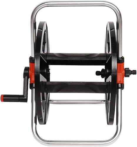 Miniatura 7 de Rollo de tubo de agua para automóvil, 114.8 ft de tubo de agua, estante de almacenamiento, carrete de manguera, fácil de almacenar, soporte de