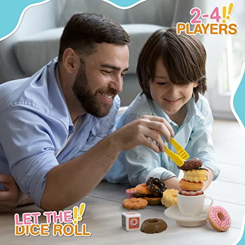 Smart Novelty Donut Stacking Toys For Toddlers - Stackable Pretend Play Food Set, Balancing, Balancing Kitchen Dessert Mini Food Toys For Kids, Educational Toys For Children Age 3+ #TOP4
